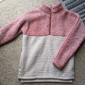 Multi colored thick polyester sweater sz s (4-6)